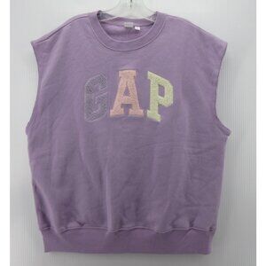 Gap Sweatshirt Large Vest Pullover Spell Out Logo Oversized NEW